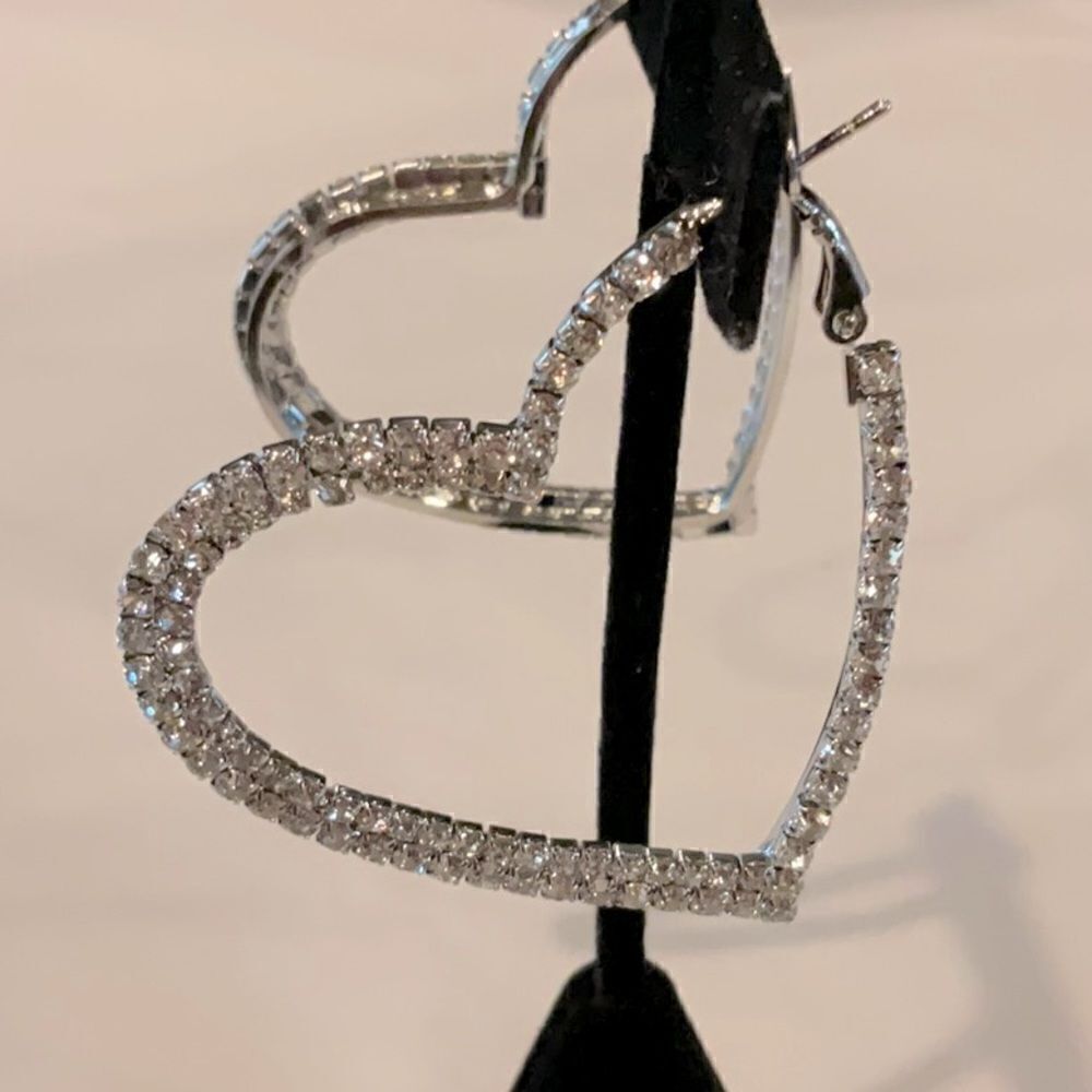 Beautiful Heart Hoop Earrings